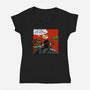 Green Ninja Team Slash-Womens-V-Neck-Tee-AndreusD
