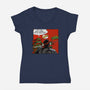 Green Ninja Team Slash-Womens-V-Neck-Tee-AndreusD
