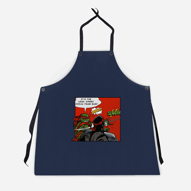 Green Ninja Team Slash-Unisex-Kitchen-Apron-AndreusD
