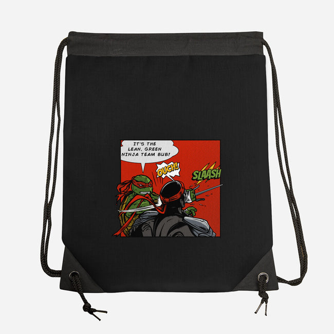 Green Ninja Team Slash-None-Drawstring-Bag-AndreusD