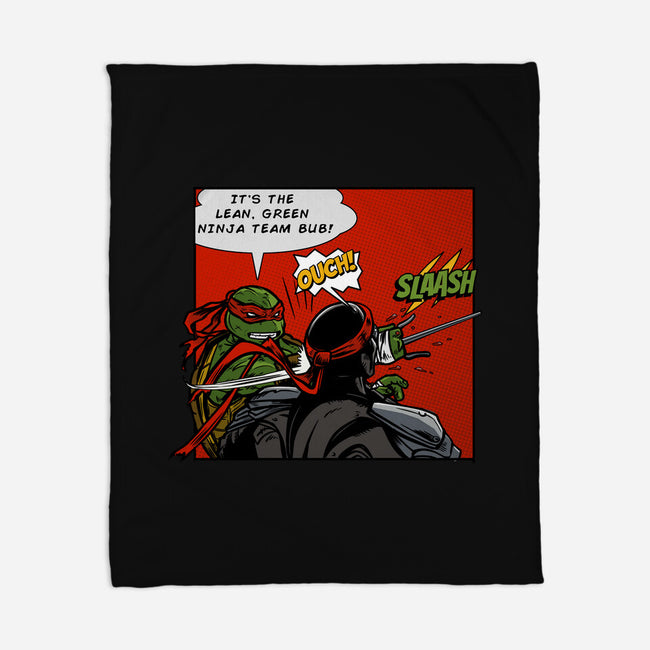 Green Ninja Team Slash-None-Fleece-Blanket-AndreusD