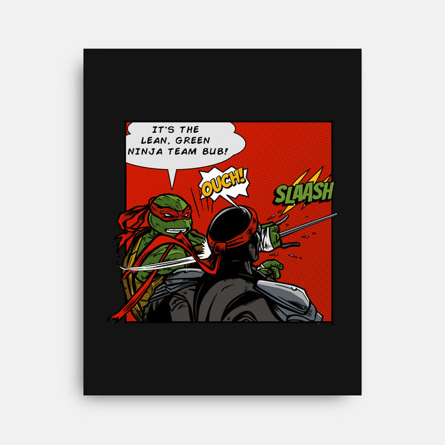 Green Ninja Team Slash-None-Stretched-Canvas-AndreusD