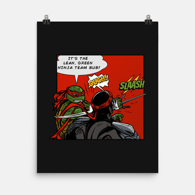 Green Ninja Team Slash-None-Matte-Poster-AndreusD