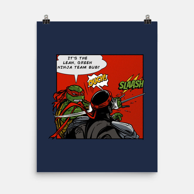 Green Ninja Team Slash-None-Matte-Poster-AndreusD