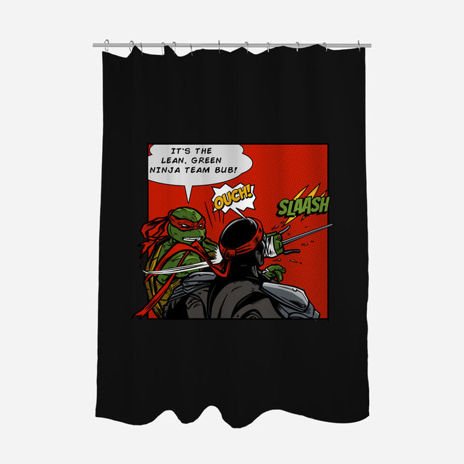 Green Ninja Team Slash-None-Polyester-Shower Curtain-AndreusD