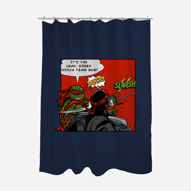 Green Ninja Team Slash-None-Polyester-Shower Curtain-AndreusD