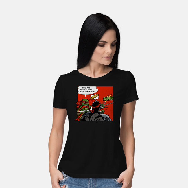Green Ninja Team Slash-Womens-Basic-Tee-AndreusD