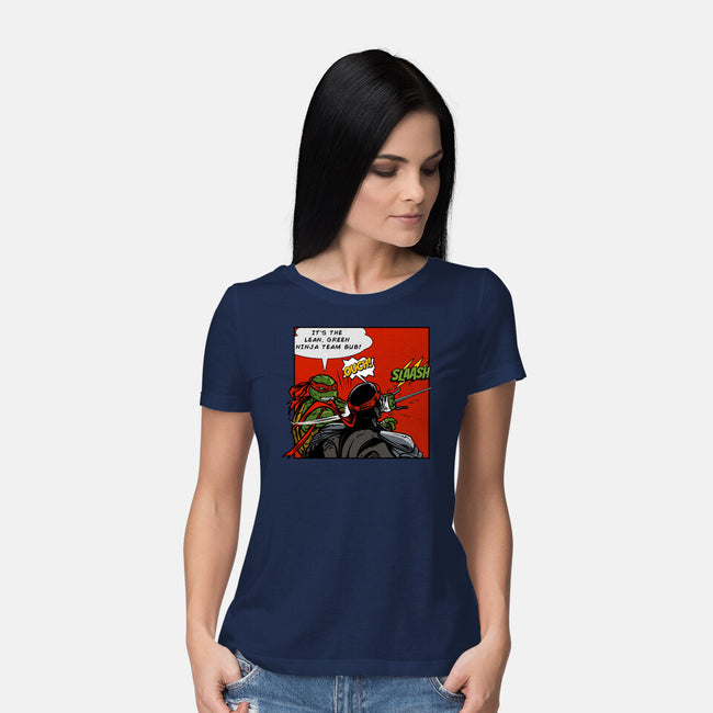 Green Ninja Team Slash-Womens-Basic-Tee-AndreusD