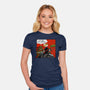 Green Ninja Team Slash-Womens-Fitted-Tee-AndreusD
