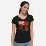 Green Ninja Team Slash-Womens-V-Neck-Tee-AndreusD