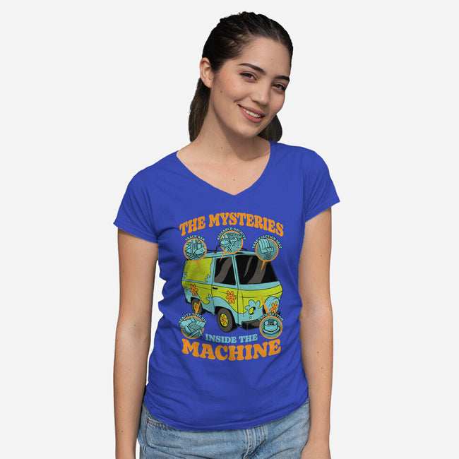 Mystery Van Gadgets-Womens-V-Neck-Tee-Studio Mootant