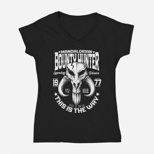 Legendary Warrior-Womens-V-Neck-Tee-SuperEdu