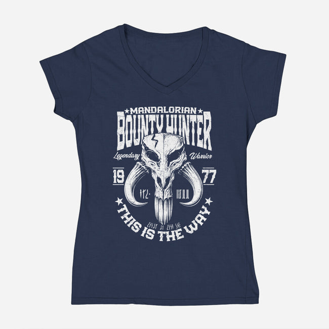 Legendary Warrior-Womens-V-Neck-Tee-SuperEdu