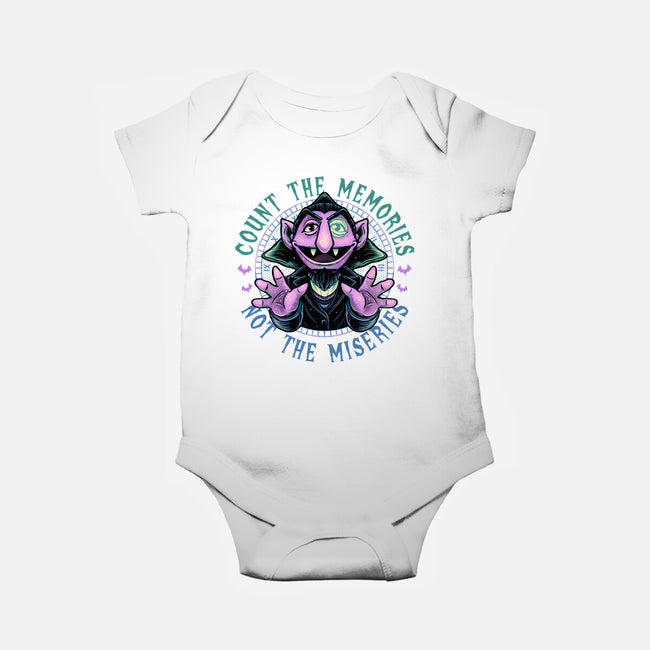Count The Memories-Baby-Basic-Onesie-glitchygorilla