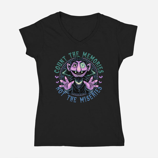 Count The Memories-Womens-V-Neck-Tee-glitchygorilla