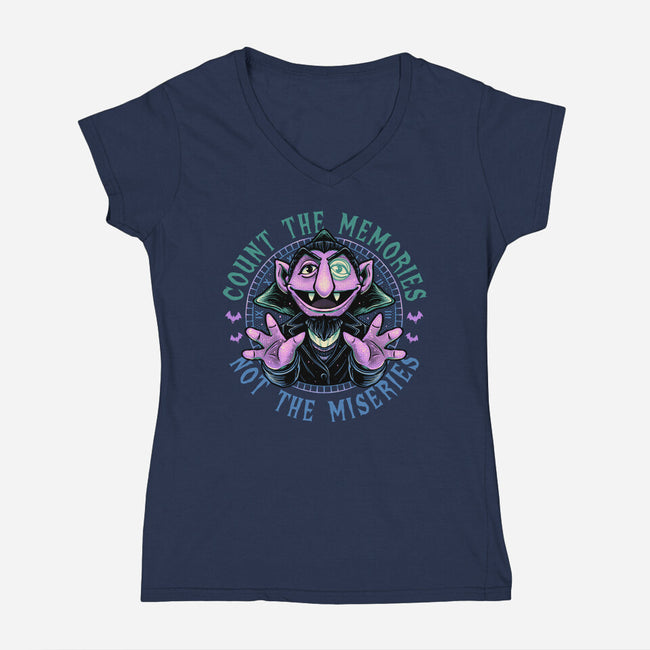 Count The Memories-Womens-V-Neck-Tee-glitchygorilla
