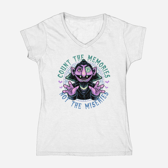 Count The Memories-Womens-V-Neck-Tee-glitchygorilla
