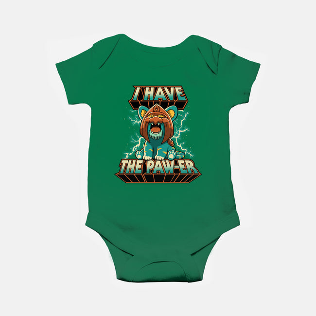 I Have The Pawer-Baby-Basic-Onesie-retrodivision