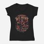 We Hunt-Womens-V-Neck-Tee-eduely