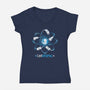 Catatomic-Womens-V-Neck-Tee-Vallina84