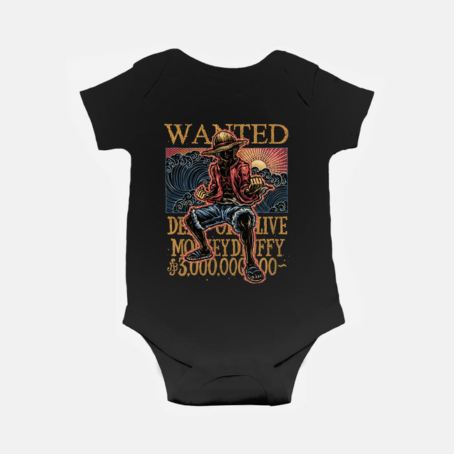 Wanted In The High Seas-Baby-Basic-Onesie-glitchygorilla