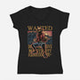Wanted In The High Seas-Womens-V-Neck-Tee-glitchygorilla