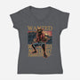 Wanted In The High Seas-Womens-V-Neck-Tee-glitchygorilla