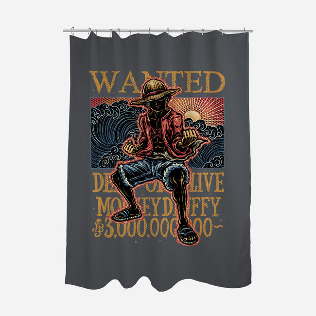 Wanted In The High Seas-None-Polyester-Shower Curtain-glitchygorilla