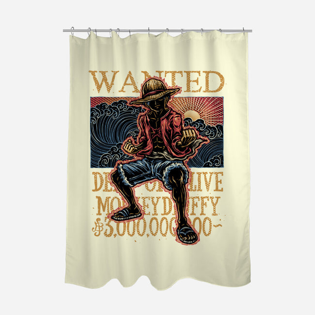 Wanted In The High Seas-None-Polyester-Shower Curtain-glitchygorilla