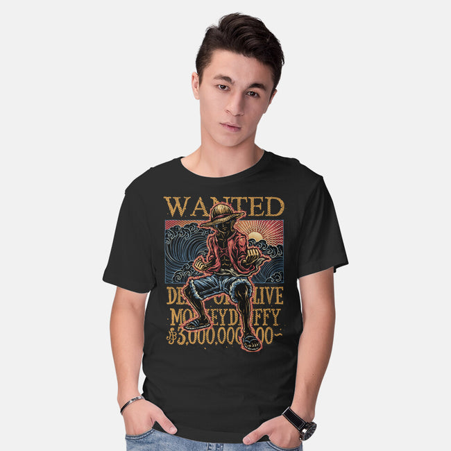 Wanted In The High Seas-Mens-Basic-Tee-glitchygorilla