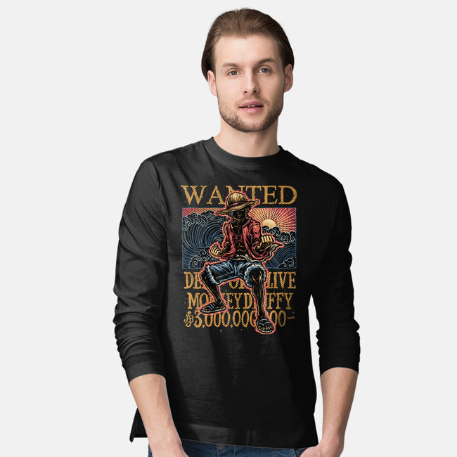 Wanted In The High Seas-Mens-Long Sleeved-Tee-glitchygorilla