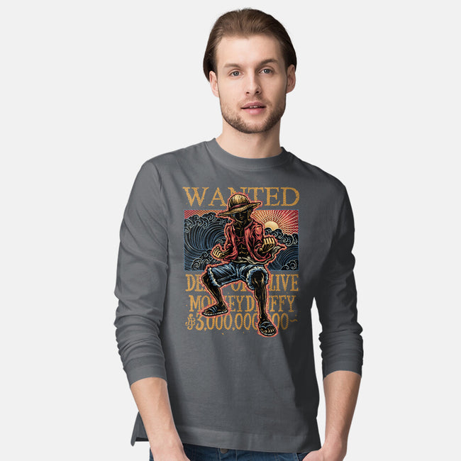 Wanted In The High Seas-Mens-Long Sleeved-Tee-glitchygorilla