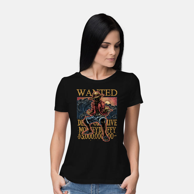 Wanted In The High Seas-Womens-Basic-Tee-glitchygorilla