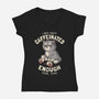 Not Caffeinated Enough-Womens-V-Neck-Tee-eduely