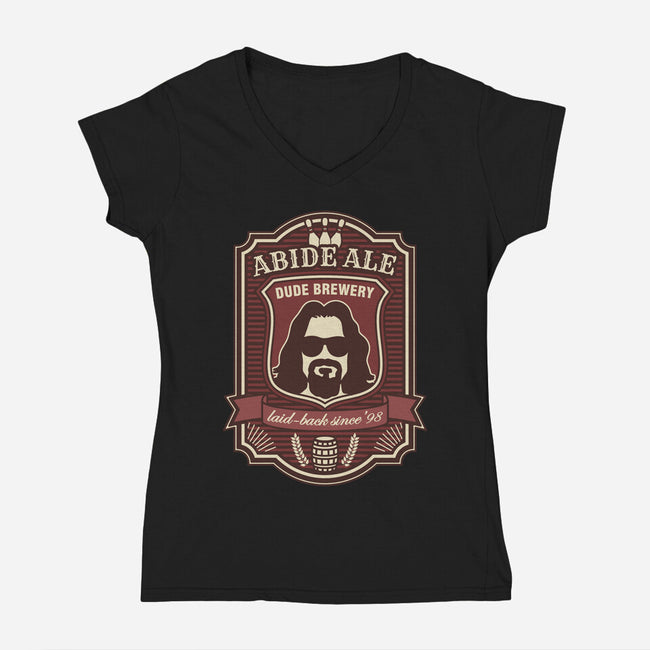 Abide Ale-Womens-V-Neck-Tee-erion_designs