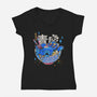 Blue Feast-Womens-V-Neck-Tee-Getsousa!