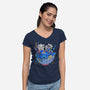 Blue Feast-Womens-V-Neck-Tee-Getsousa!