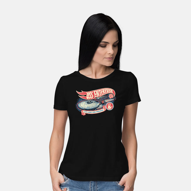 Cruise The Galaxy-Womens-Basic-Tee-glitchygorilla