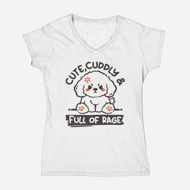 Full Of Rage-Womens-V-Neck-Tee-NemiMakeit