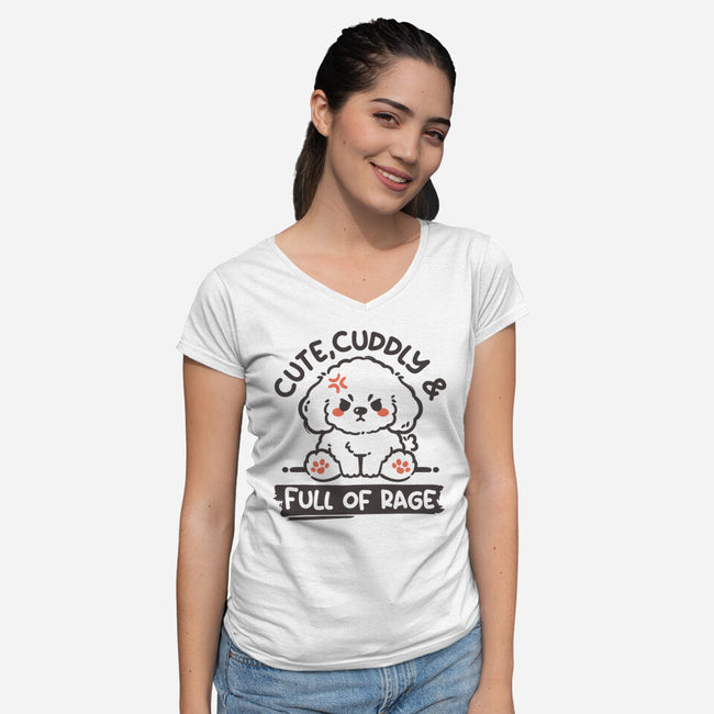 Full Of Rage-Womens-V-Neck-Tee-NemiMakeit