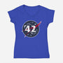42 Life Universe Everything-Womens-V-Neck-Tee-SuperEdu