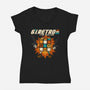 A Real Puzzle Hero-Womens-V-Neck-Tee-Melonseta