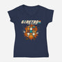 A Real Puzzle Hero-Womens-V-Neck-Tee-Melonseta