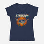 A Real 8-Bit Hero-Womens-V-Neck-Tee-Melonseta