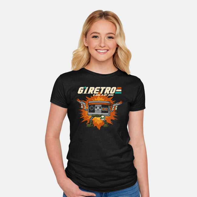 A Real 8-Bit Hero-Womens-Fitted-Tee-Melonseta