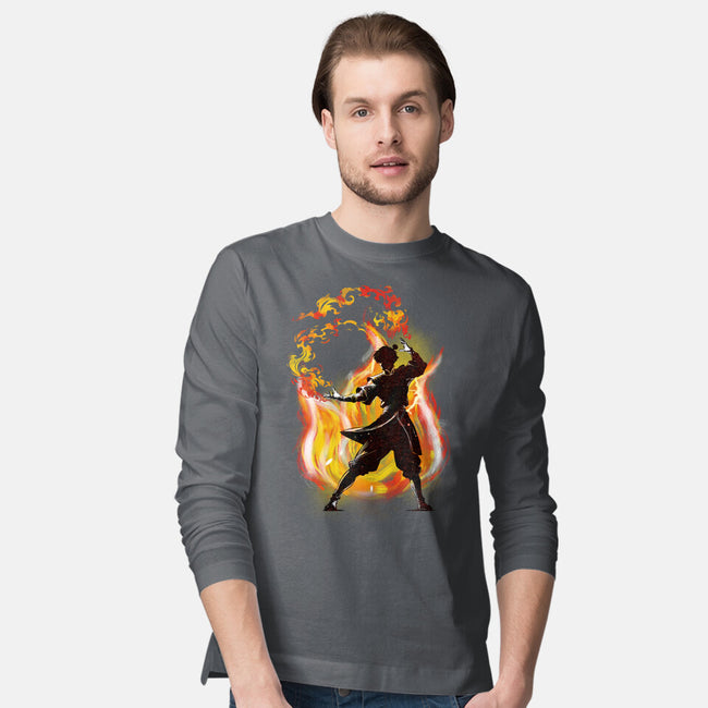 Dancing With Fire-Mens-Long Sleeved-Tee-kharmazero