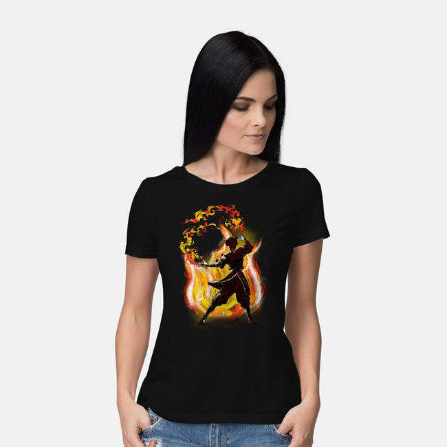 Dancing With Fire-Womens-Basic-Tee-kharmazero