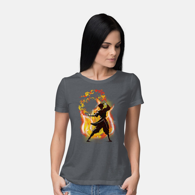 Dancing With Fire-Womens-Basic-Tee-kharmazero
