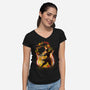 Dancing With Fire-Womens-V-Neck-Tee-kharmazero