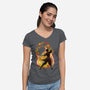Dancing With Fire-Womens-V-Neck-Tee-kharmazero